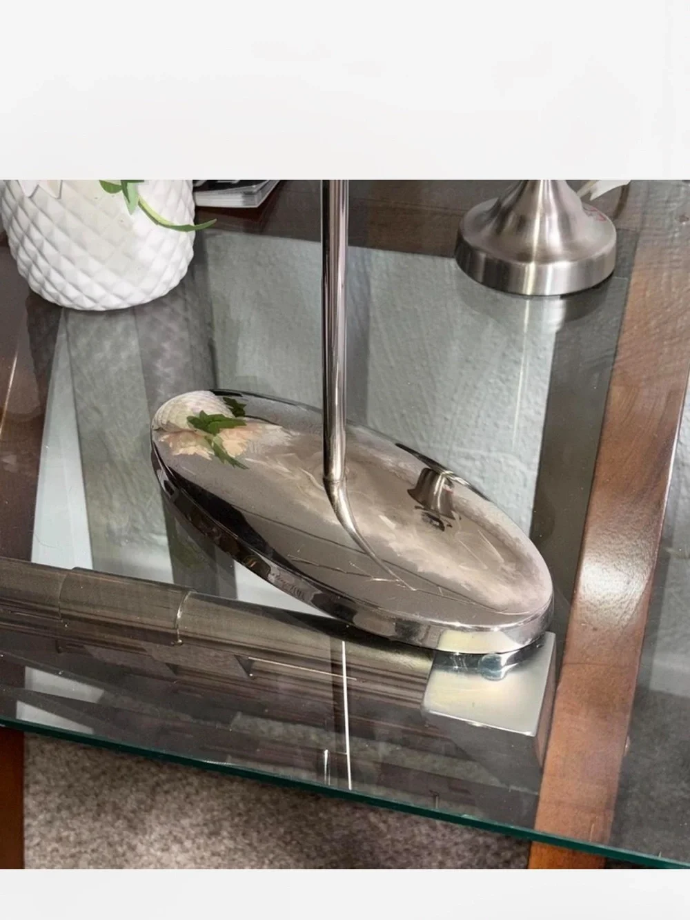 Crate & Barrel Silver Ornament Holder Centerpiece Tree – RARE NWOT
